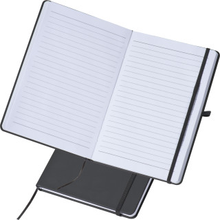 A5 Notizbuch mit linierten Seiten, schwarz
