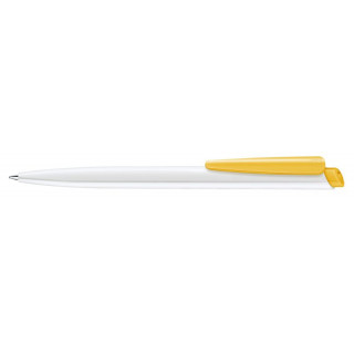 senator Dart Polished Basic Druckkugelschreiber, weiß, gelb