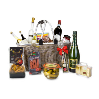 Geschenkset / Präsenteset: Geschenkkorb XXL - Einkaufskorb mit 14 leckeren Produkten