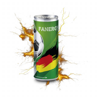 Promo Energy - Energy drink zur Fußball Europameisterschaft 2024 - Folien-Etikett, 250 ml