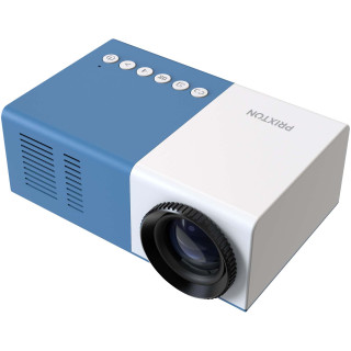 Prixton Cinema Miniprojektor, blau / weiss