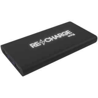 SCX.design P40 10.000 mAh kabellose Powerbank mit Leuchtlogo , schwarz