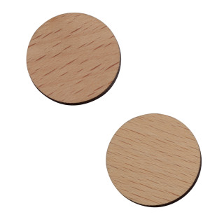 1€-Chip Holz, beige