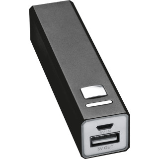 Metallpowerbank Port Hope, schwarz