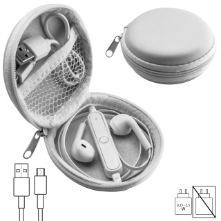 Bluetooth Kopfhörer mit Lautstärkeregulierung, weiss
