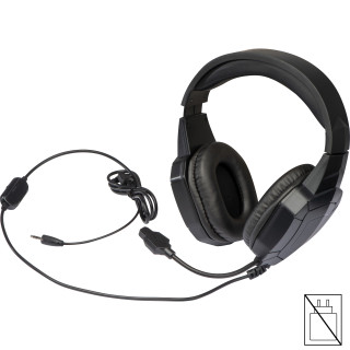 Headset mit Mikrofon, schwarz