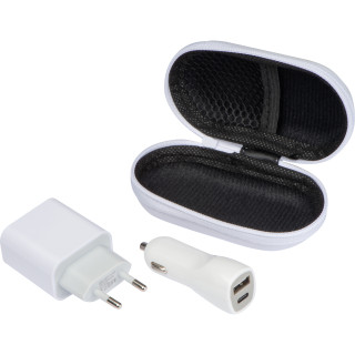 USB + C Type Travel Set TESSA, weiss
