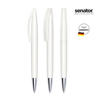 senator Bridge Polished MT Drehkugelschreiber, weiß