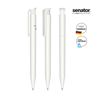 senator® Super Hit polished Antibac Druckkugelschreiber, weiß