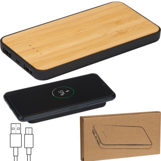 Wireless Charger und Powerbank, 8.000 mAh, beige