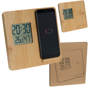 Wetterstation aus Bambus BRUNO, beige