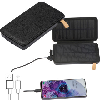 Solarpowerbank 8.000 mAh BRUNA, schwarz