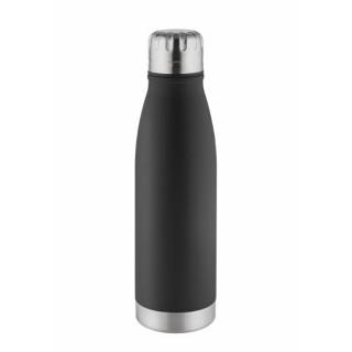 Metmaxx® Trinkflasche "GenerationRefill ProAntibak L", schwarz, silber