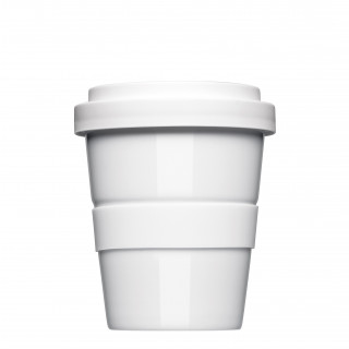 Mahlwerck Coffee2Go Mini, Kaffeebecher to Go Form 344, mit glatter oder geriffelter Siliconbanderole