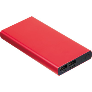 Powerbank aus recyceltem Aluminium 10.000 mAh, rot