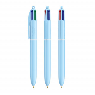 BIC® 4 Colours® Pastell + Schlüsselband, pastellblau