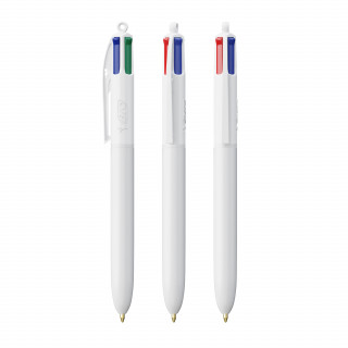 BIC® 4 Colours® ballpen, weiß
