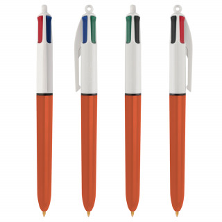 BIC® 4 Colours Fine Kugelschreiber, weiß, orange