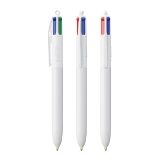 BIC® 4 Colours® ECO, weiß recycelt