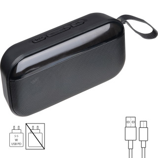 Lautsprecher mit LED Licht MIRELA, schwarz