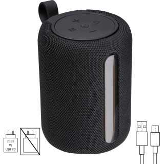 Lautsprecher mit LED Licht, rund GRETA, schwarz