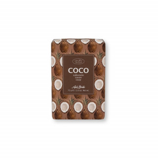 FRUTADOS I COLLECTION. Seifen auf Basis von Pflanzenseife und angereichert mit Kokosöl (75 g), braun