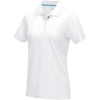 Graphite Poloshirt aus GOTS-zertifizierter Bio-Baumwolle für Damen, weiss, XS