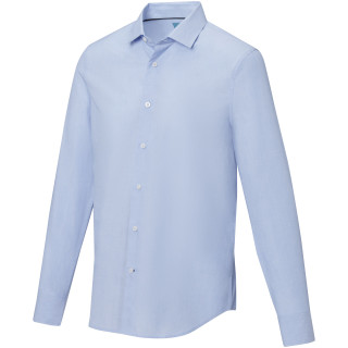 Cuprite Langarm Shirt aus Bio-Baumwolle für Herren, hellblau, XS