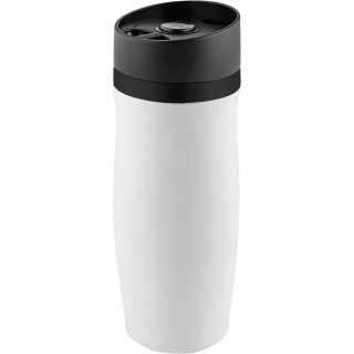 Metmaxx® Thermobecher "CremaExtensa", weiß, Ring schwarz