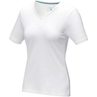 Kawartha T-Shirt für Damen mit V-Ausschnitt, weiss, XS
