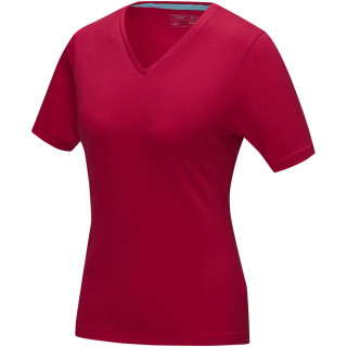 Kawartha T-Shirt für Damen mit V-Ausschnitt, rot, XS