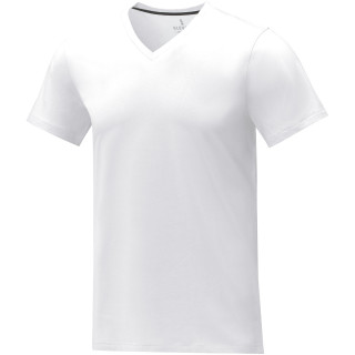 Somoto T-Shirt mit V-Ausschnitt für Herren, weiß, XS
