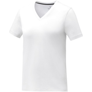 Somoto T-Shirt mit V-Ausschnitt für Damen, weiss, XS