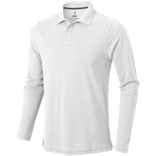 Oakville Langarm Poloshirt für Herren, weiss, XS