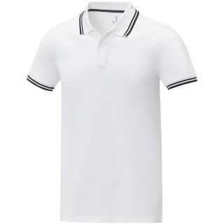 Amarago Polo mit abgesetztem Rand für Herren, weiss, XS