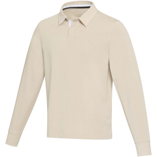 Clyde Rugby Polo Sweatshirt Unisex , oatmeal, XS