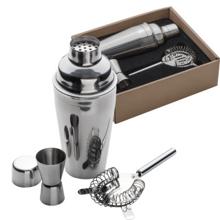 Metall Cocktailset, 3-tlg. Messina, grau