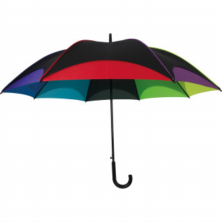 Automatik Regenschirm in Regenbogefarben, mehrfarbig