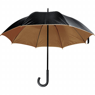 Luxuriöser Regenschirm mit doppelter Bespannung aus Polyester, braun