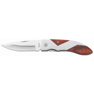 Metmaxx® Outdoormesser "CrossWood", silber, braun