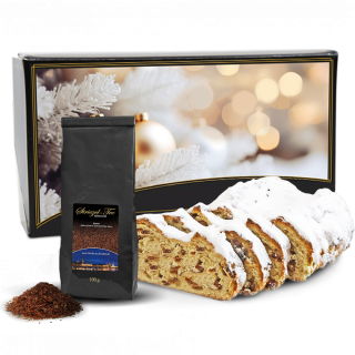 500g Dresdner Stollen® in Geschenkkarton mit 100g Stollentee