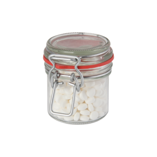 Weckglas 125 ml mit ca. 125 ml NL-Minties, vegan, transparent
