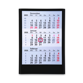 Wandkalender für 2 Jahre mit 24 zweifarbigen Kalenderseiten, schwarz, 1-sprachig (D)