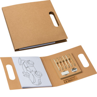 Malbuch in recyceltem Einband CORNELIA, braun