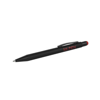 Metmaxx® Kugelschreiber "BusinessLogo", schwarz, rot
