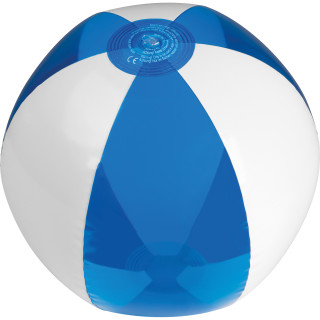 Strandball bicolour farbig/transparent MARGARETHE, blau