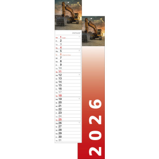 Streifenkalender 50 cm, 12 Monatsblätter + Titelblatt, 1-sprachig (D)