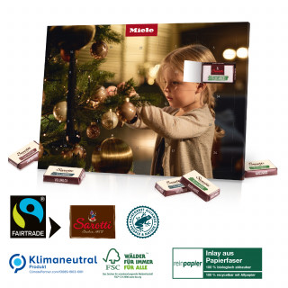 Tisch-Adventskalender mit Fairtrade-Kakao Organic, Klimaneutral