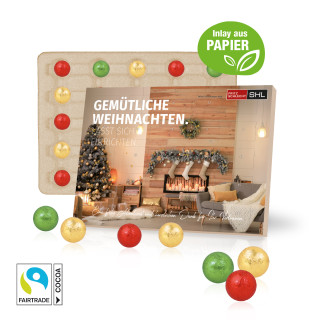 Tisch-Adventskalender, Fairtrade® Schokolade, Inlay aus Papier