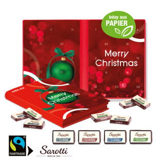 Adventskalender "Weihnachtsbuch", Sarotti Fairtrade® Schokolade, Inlay aus Papier